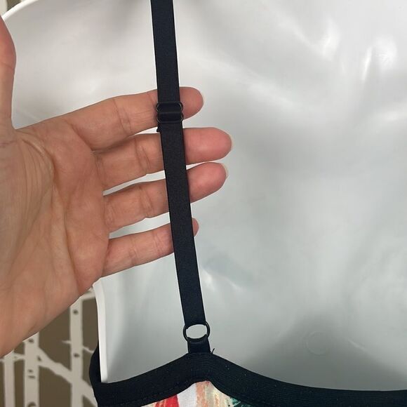 Geometric Tropical Floral Print Maxi Dress sz S - Picture 8 of 16